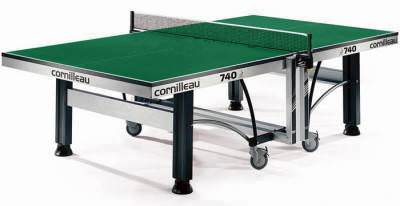 Competition 740.jpeg Профессиональный теннисный стол Cornilleau Competition 740 ITTF Профессиональный теннисный стол, одобренный международной федерацией настольного тенниса.
Специальное SKILTOP-покрытие игрового поля.
Толщина столешницы 25 мм.
Производство Франция.
Ширина отбортовки: 70 мм.
Размер в игровом положении: 274 х 152,5 х 76 см.
Размер в сложенном состоянии: 183 x 65 x 158 см.
Вес 120 кг.
