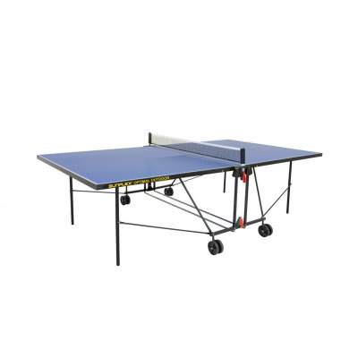 Теннисный стол Sunflex Optimal Теннисный стол Sunflex Optimal - это теннисный стол для использования в помещении с компактной системой складывания и с встроенной сеткой.

Цвет: Синий, Зеленый.
Материал: 22 мм ДСП.
Размер в игровом положении: 274 х 152,5 х 76 см.
Размер в сложенном состоянии: 155,5 x 74 x 165,5 см.
Вес: 60 кг.
Производитель: Sunflex ( Германия).
