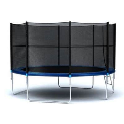 Батут Hegen External 12ft Конструкция и прыжковая поверхность батутов Hegen расчитаны на максимальную нагрузку до 150 кг.
Защитная сеть, изготовленная из высококачественных материалов, надежно закреплена к стойкам.
Диаметр батута: 366 см.
Основание батута: 4 W-образные ноги.
Соединение с рамой - 72 пружин, длиной 16,5 см.
Максимальный вес пользователя: 150 кг.
