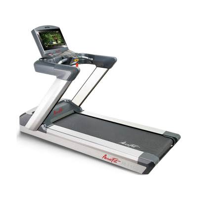 Беговая дорожка AeroFit X6-T 18,5"LCD Беговая дорожка AeroFit X6-T 18,5"LCD Новая беговая дорожка AeroFit X6-T 18,5"LCD имеет надежный мощный двигатель переменного тока, номинальную мощность 4 л.с., а так же уникальный 18,5-дюймовый жидкокристаллический емкостный сенсорный экран высокой четкости.
Встроенные виртуальные тренировочные программы обеспечивают профессиональные тренировки на фоне виртуальных ландшафтов со всех уголков мира.
Встроенная технология Ethernet и Wi-Fi соединение обеспечивает пользователю доступ к интернет услугам.
Многослойное износостойкое беговое полотно с ортопедическим эффектом.
Надежный мощный двигатель переменного тока имеет номинальную мощность 4 л.с. Пиковая мощность мотора составляет 7 л.с.
Скорость: 0,8-25 км/ч.
Угол наклона: 0-20%.
Беговое полотно: 555 х 1575 мм.
Габариты (ДхШхВ): 223 х 95 х 162 см.
Максимальный вес пользователя: 180 кг.