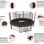 Батут Unix Line 10 ft Inside (3,05 м) Black&Brown с сеткой и лестницей - Батут Unix Line 10 ft Inside (3,05 м) Black&Brown с сеткой и лестницей