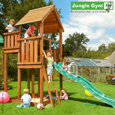 Детский городок Jungle Gym Palace Детский городок Jungle Gym Palace Горка, песочница, лестницы и, конечно же, сказочный домик – и вот уже во дворе стоит Детский городок Jungle Gym Palace, где каждому найдется занятие по душе.
Детский городок Jungle Gym Palace создавался, прежде всего, с учетом правил техники безопасности, так что, Вы можете быть абсолютно спокойны за свершения своего маленького героя.
Размер платформы (ДхШхВ): 90 х 150 х 145 см; 60 х 150 х 210 см.
Длина горки - 3 метра.
Допустимое количество детей - 12.
Максимальный вес ребенка - 50 кг.